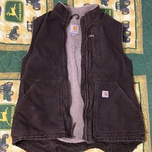 Brown Carhartt Sherpa vest nwot small